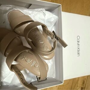 Calvin Klein Women's Beige Sandals